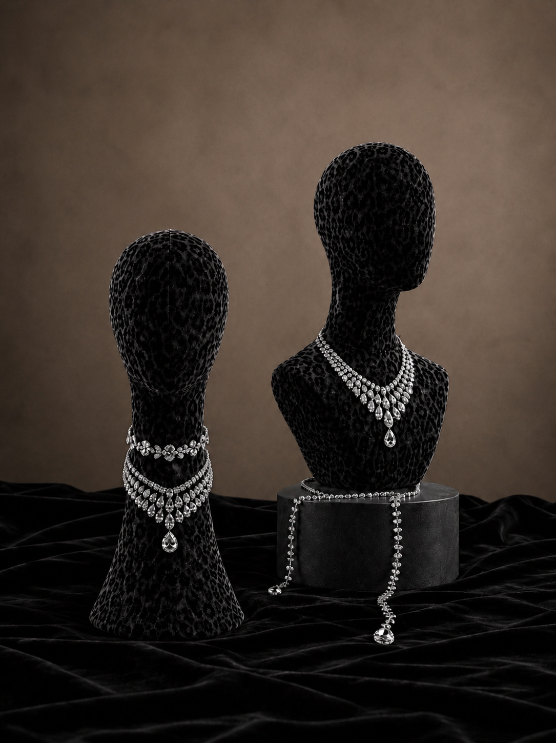 Diamond sets on busts